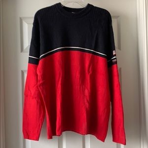 Ralph Lauren Red and Navy Blue Sweater